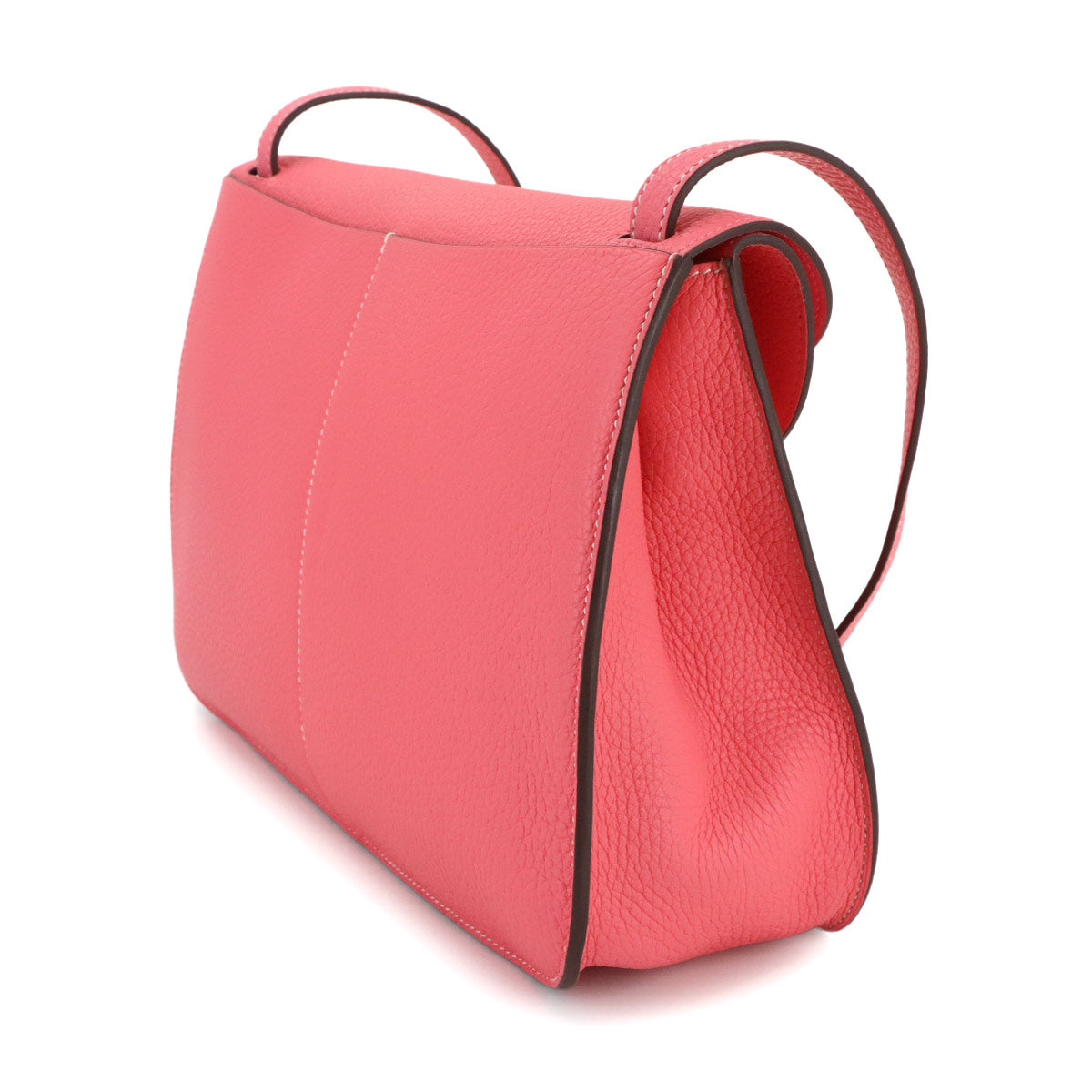 Halzan 31 Hand Shoulder Bag Taurillon Clemence Rose Azalee