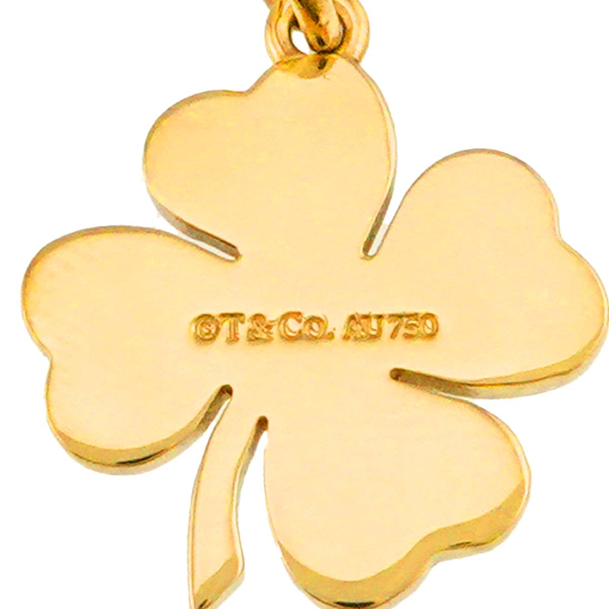 Clover motif Pendant Top 18K YG 750