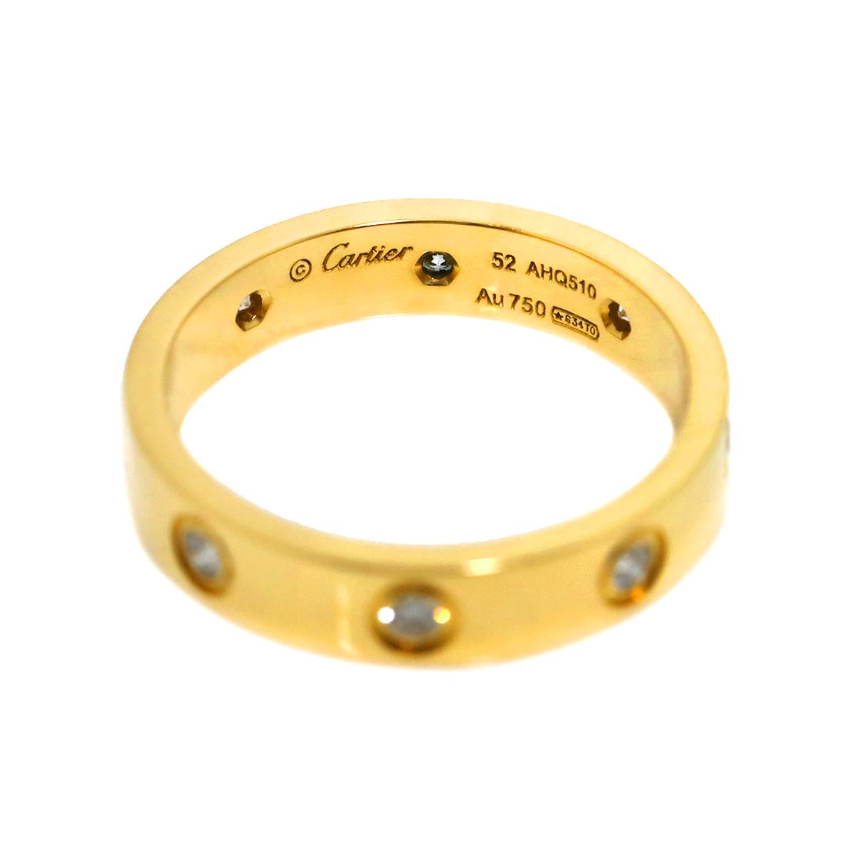 Mini Love Ring Diamond 18K Yellow Gold 750 size52 5.75-6(US)