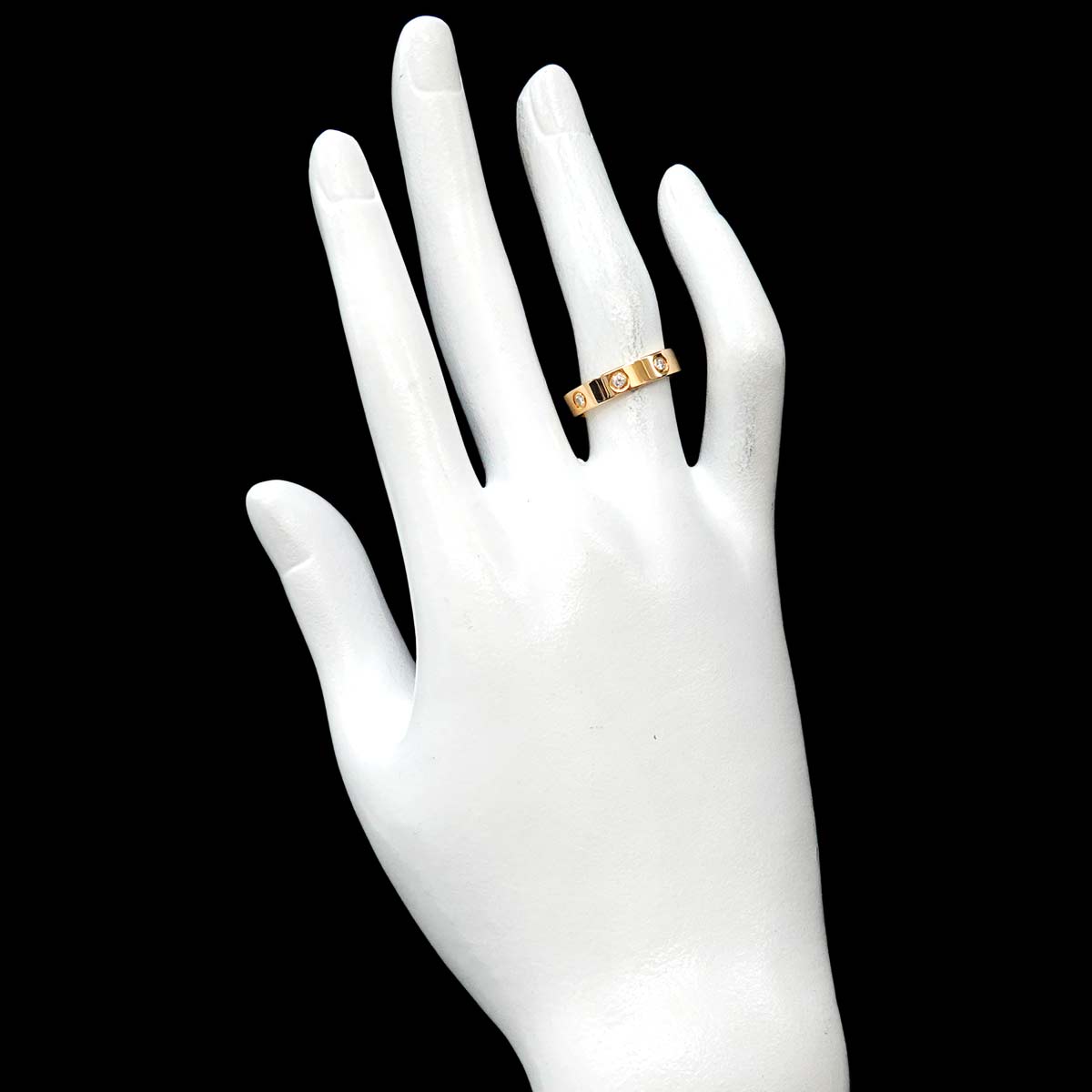 Mini Love Ring Diamond 18K Yellow Gold 750 size52 5.75-6(US)