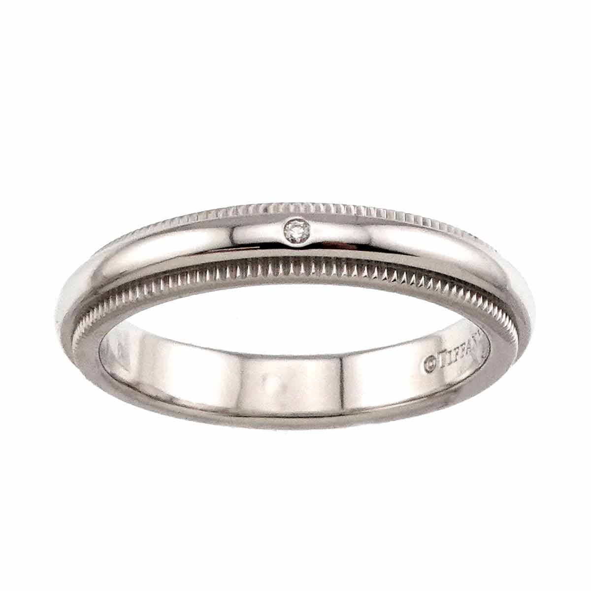 Milgrain Diamond Ring Platinum Size4-4.5(US)