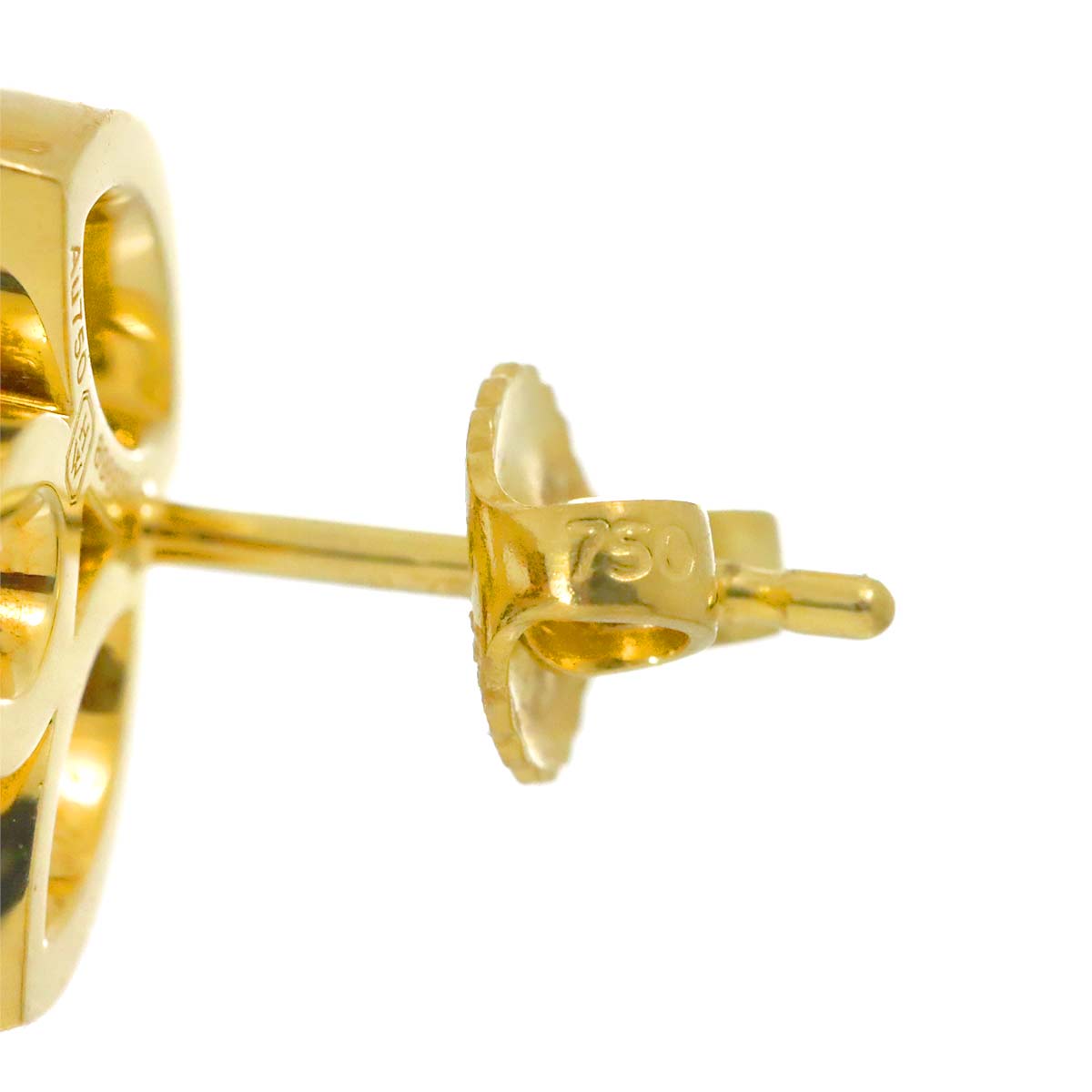 Mini Diamond Earrings Pierced 18K YG 750