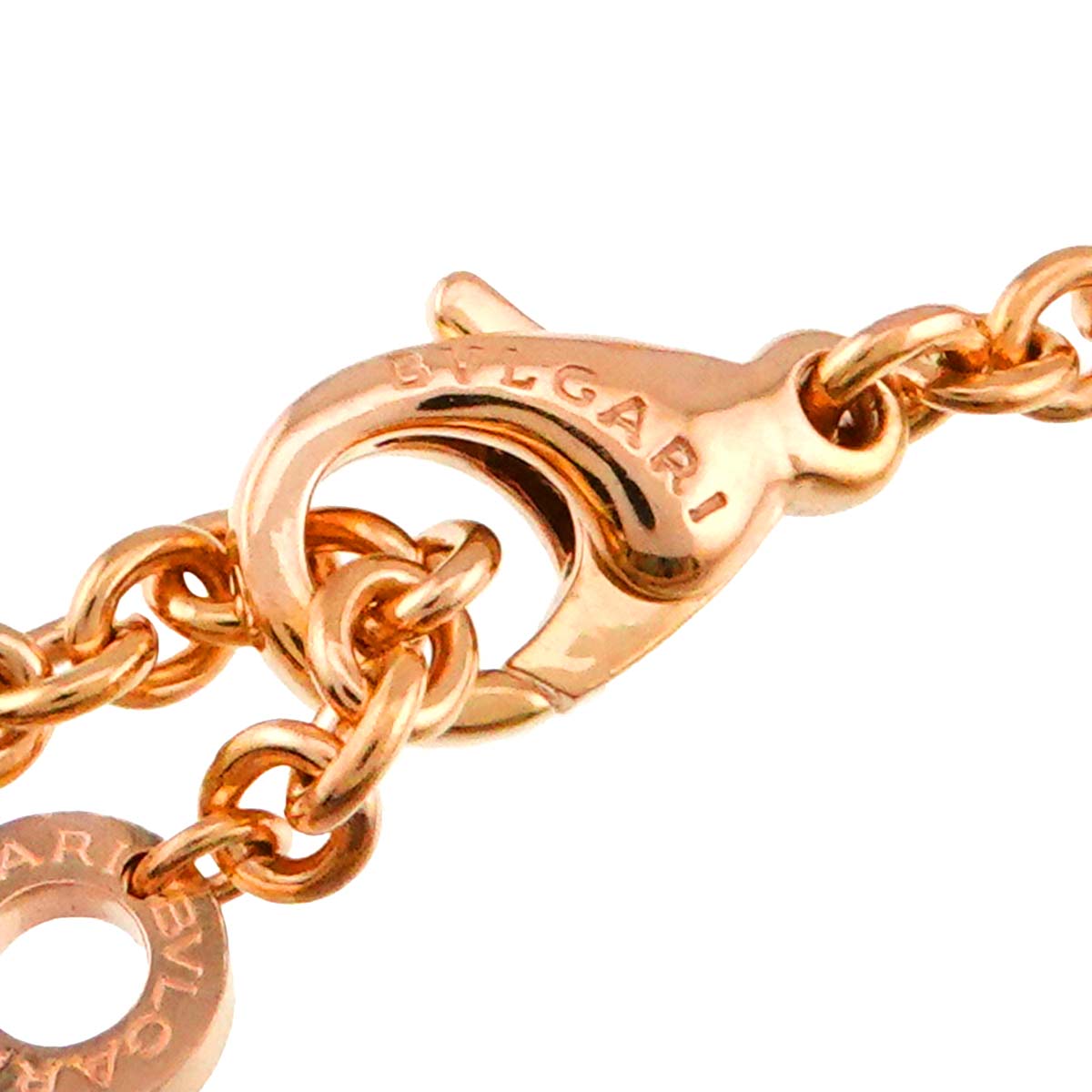 BVLGARI BVLGARI Pave Diamond Necklace 18K Pink Gold 750