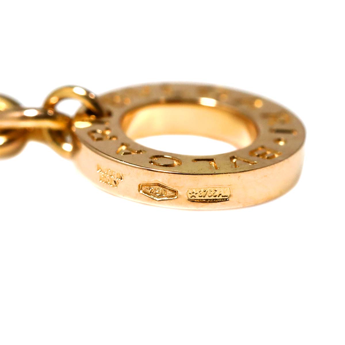 BVLGARI BVLGARI Pave Diamond Necklace 18K Pink Gold 750