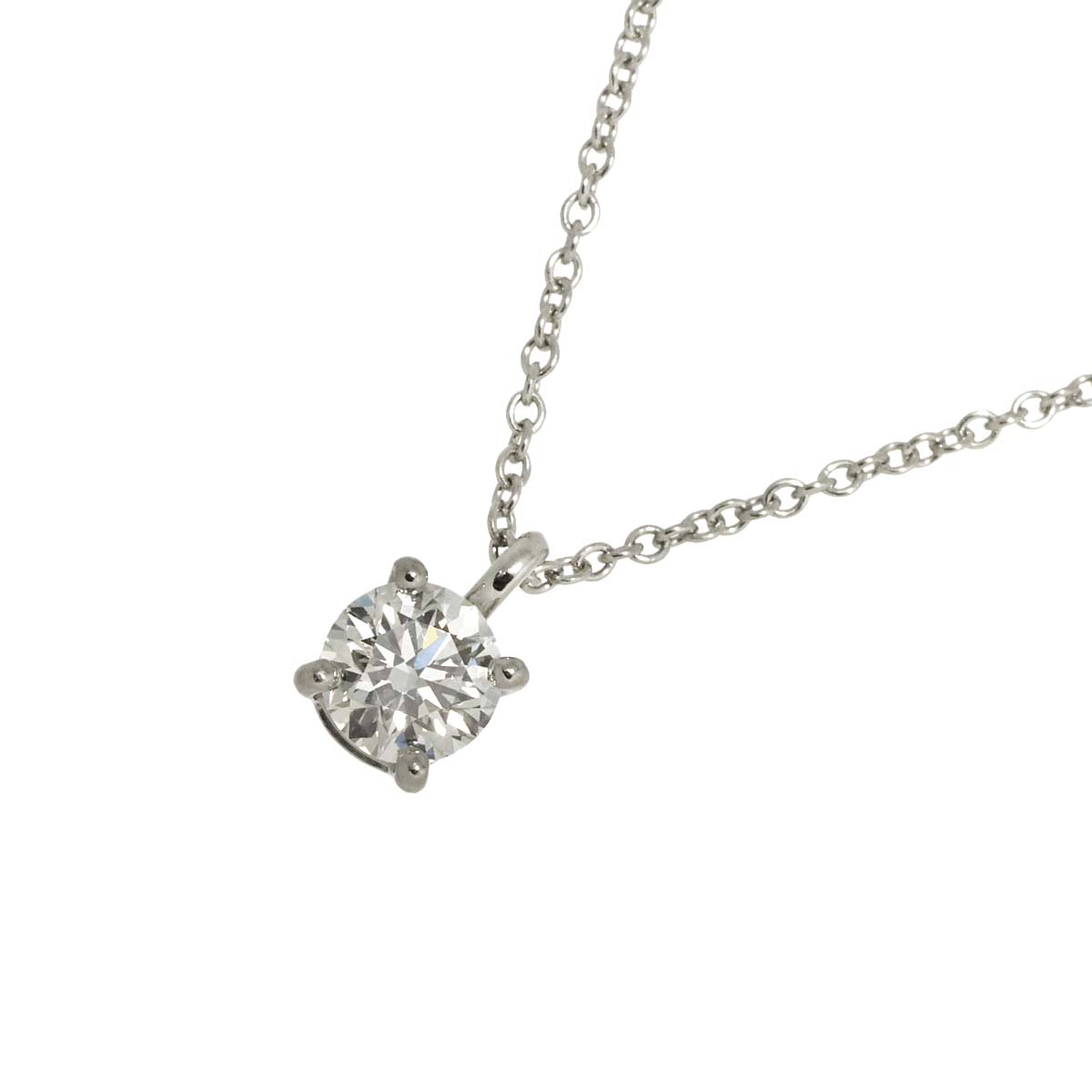 Diamond 0.40ct H/VS2/3EX Necklace Platinum