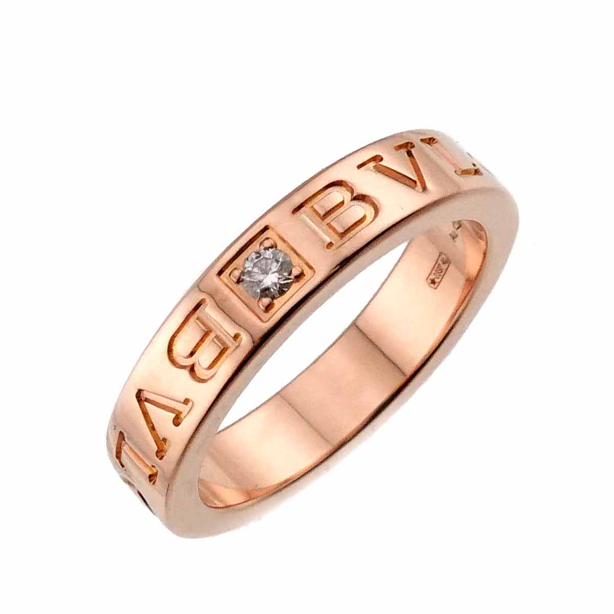 B-ZERO1 Diamond Ring 18K Pink Gold 750 Size5.25(US)