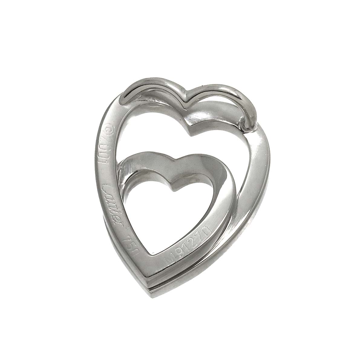 Heart Diamond Pendant 18K White Gold 750