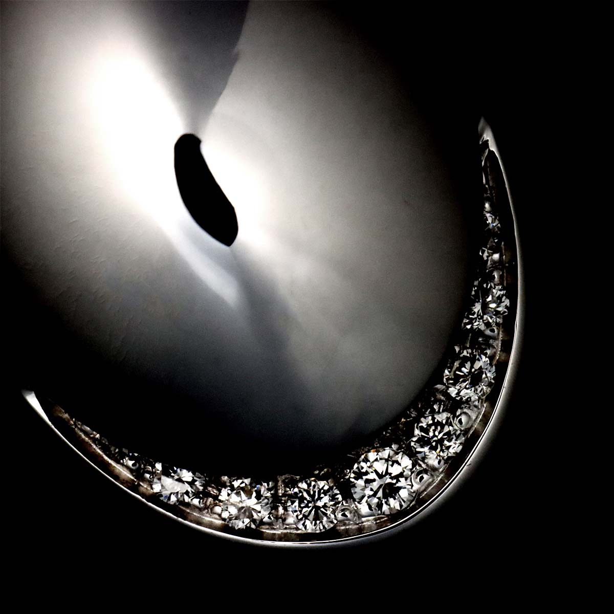 Diamond Ring 18K WG White Gold 750 size48 4-4.5(US)