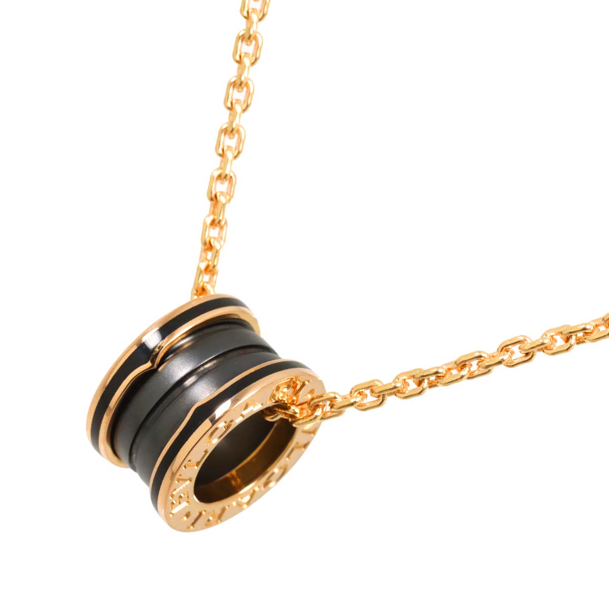 B-ZERO1 Necklace Black Ceramic 18K Pink Gold 750