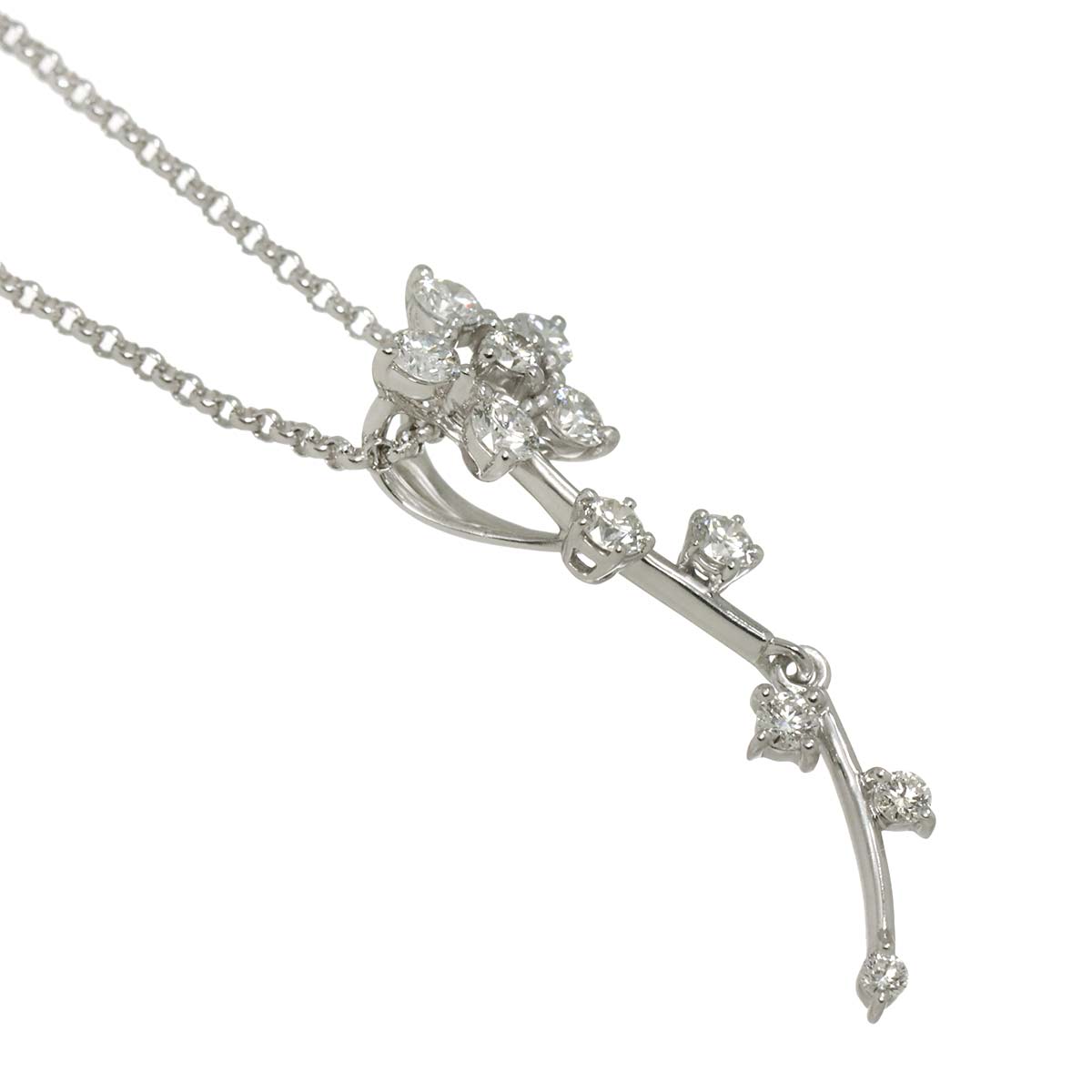 Diamond 0.52ct Necklace 18K WG White Gold 750