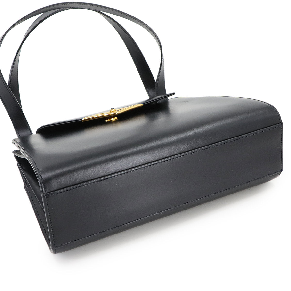 Sapphire Line Hand Bag Leather Navy Purse