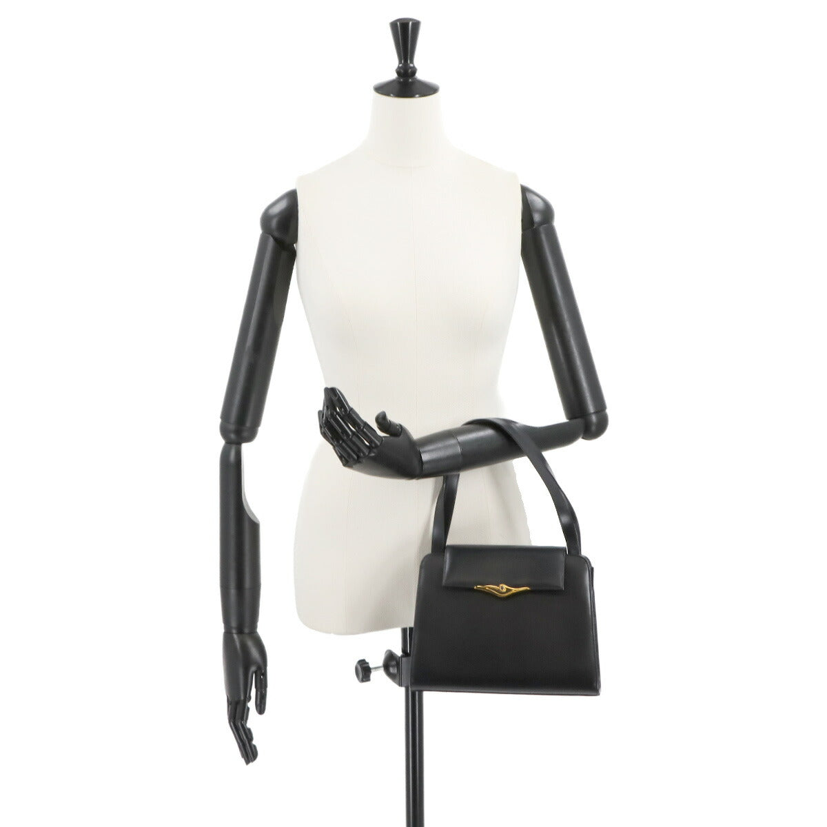 Sapphire Line Hand Bag Leather Navy Purse