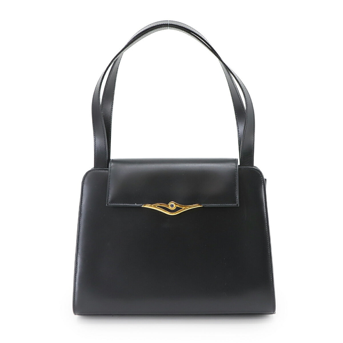 Sapphire Line Hand Bag Leather Navy Purse