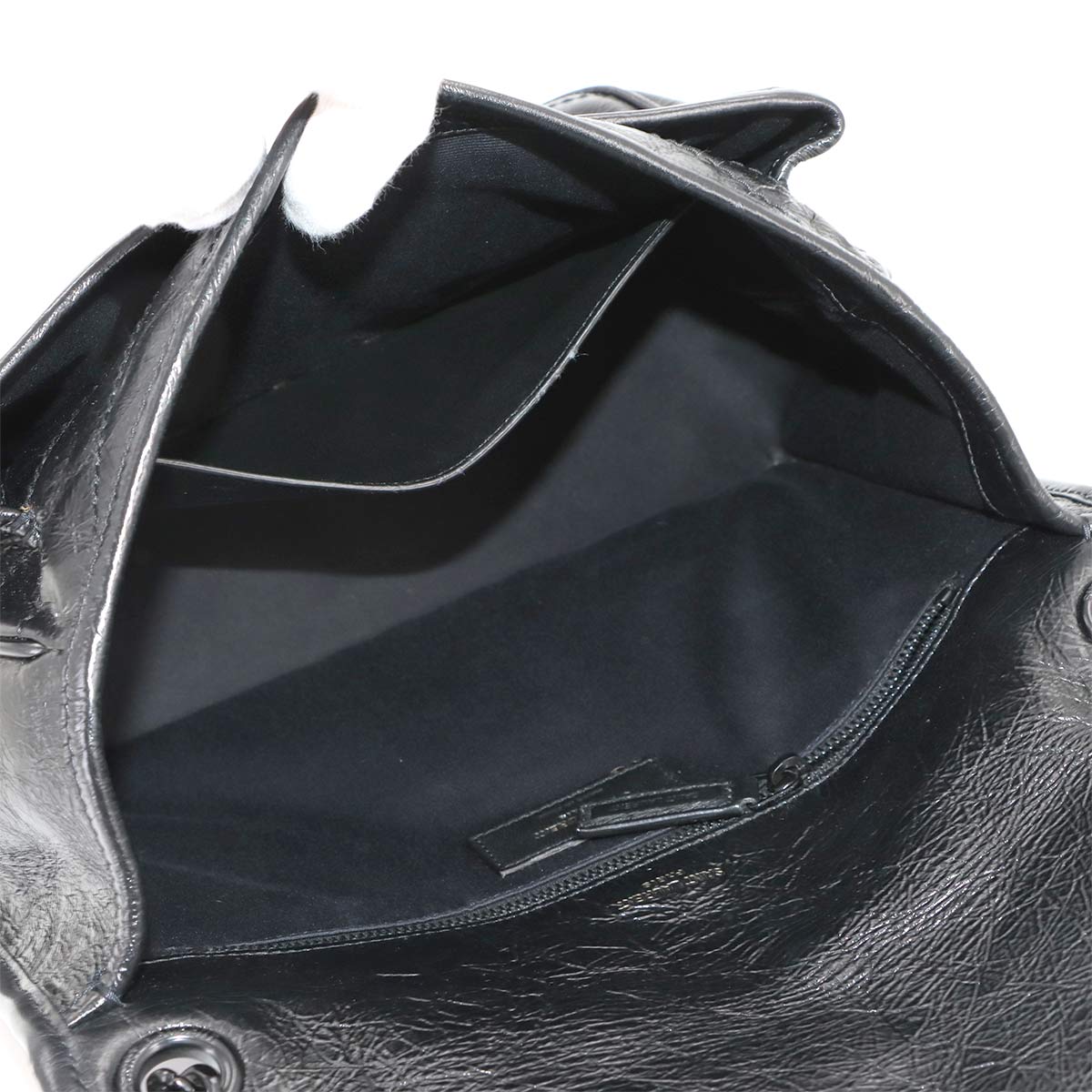 SAINT LAURENT Niki Medium Chain Shoulder Bag Leather Noir 575055