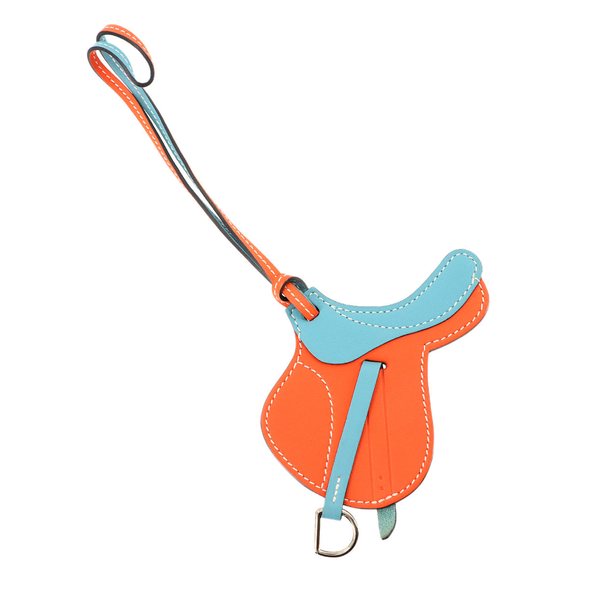 Paddock Selle Bag Charm Swift Orange poppy Blue Saint Cyr
