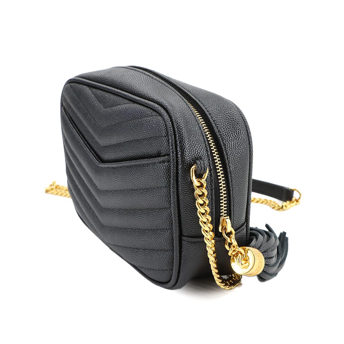 Lou Mini Chain Shoulder Bag Leather Black 612579
