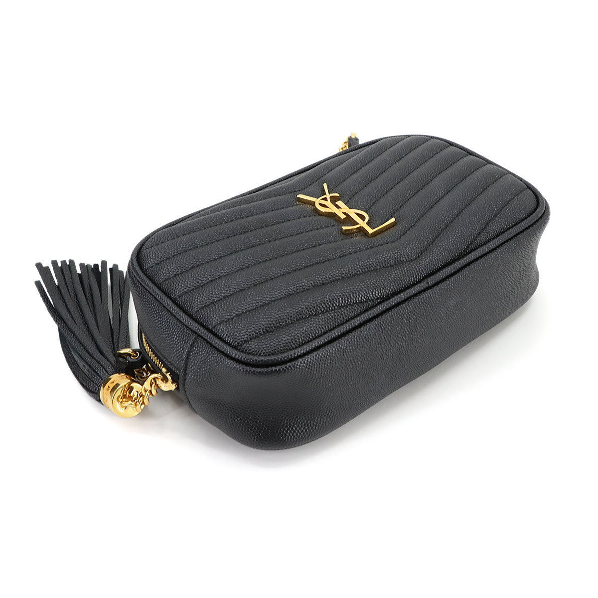 Lou Mini Chain Shoulder Bag Leather Black 612579