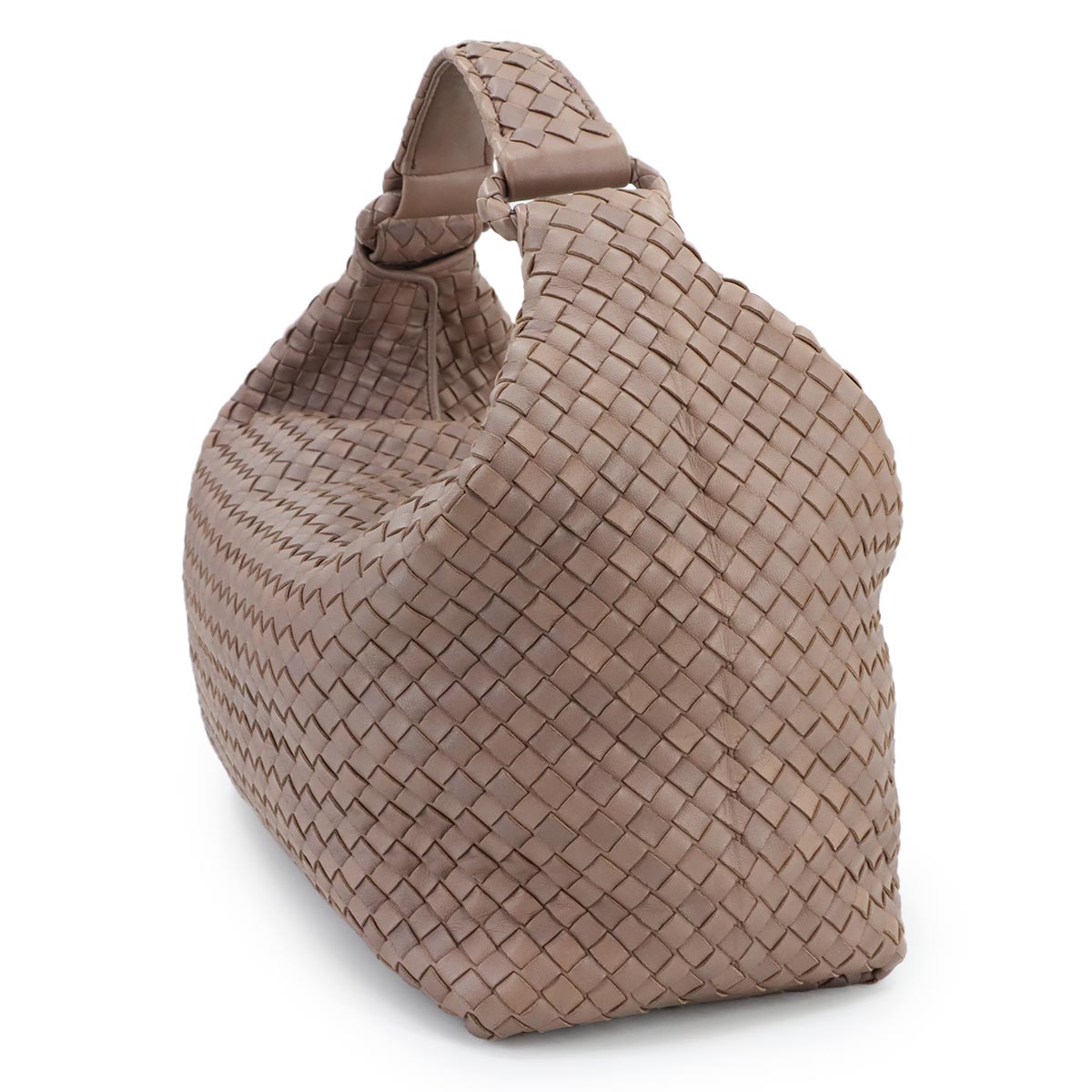 Intrecciato Shoulder Bag Leather Brown