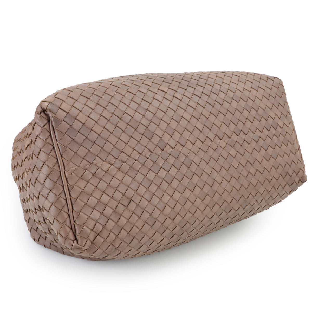 Intrecciato Shoulder Bag Leather Brown