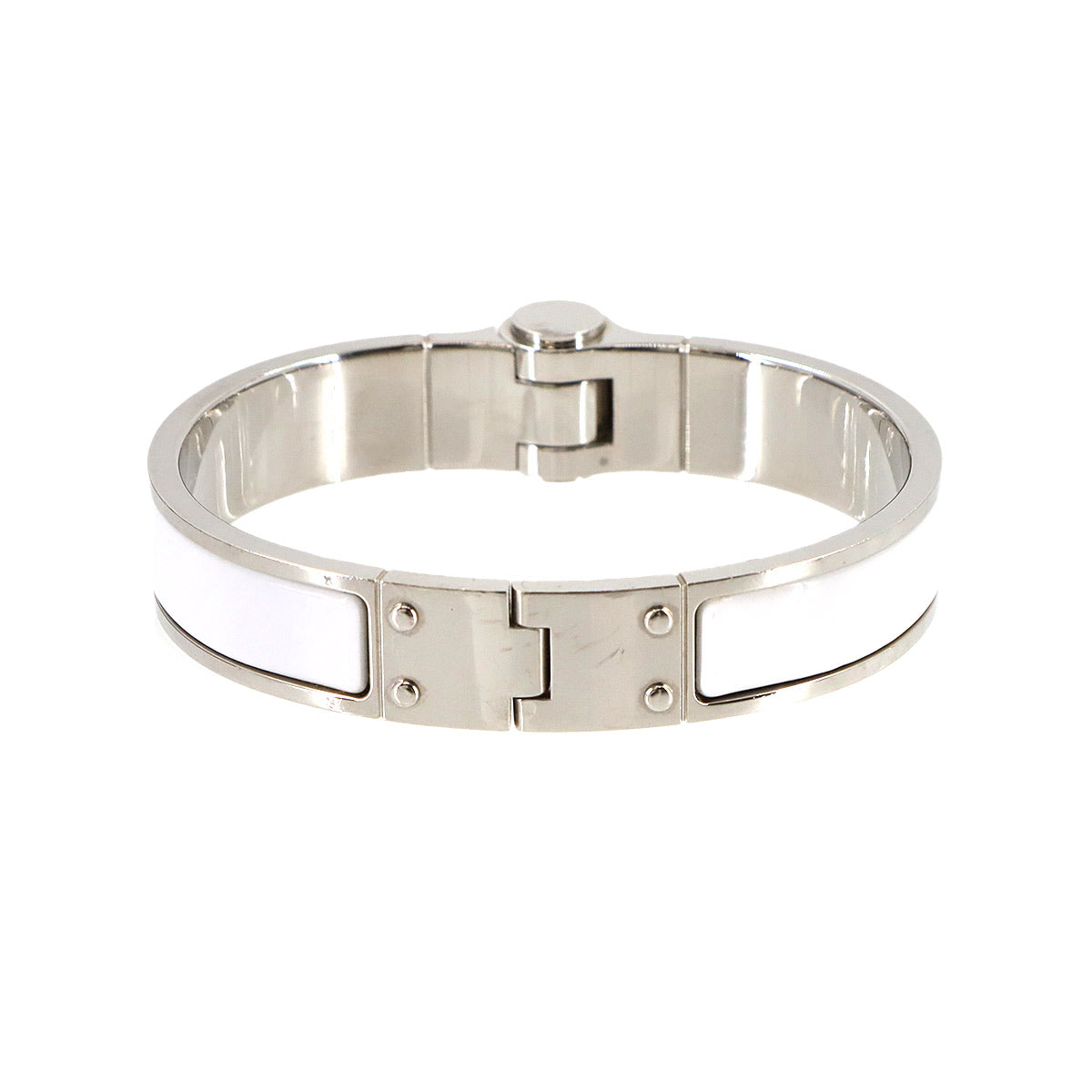 Charniere PM Bracelet Bangle White Silver