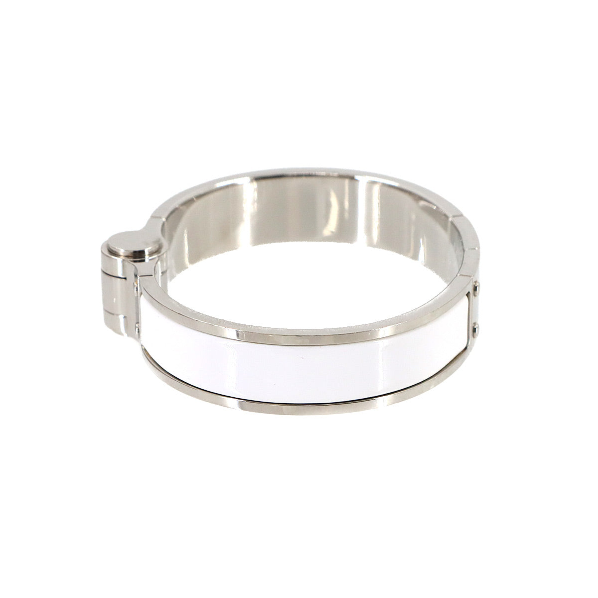 Charniere PM Bracelet Bangle White Silver