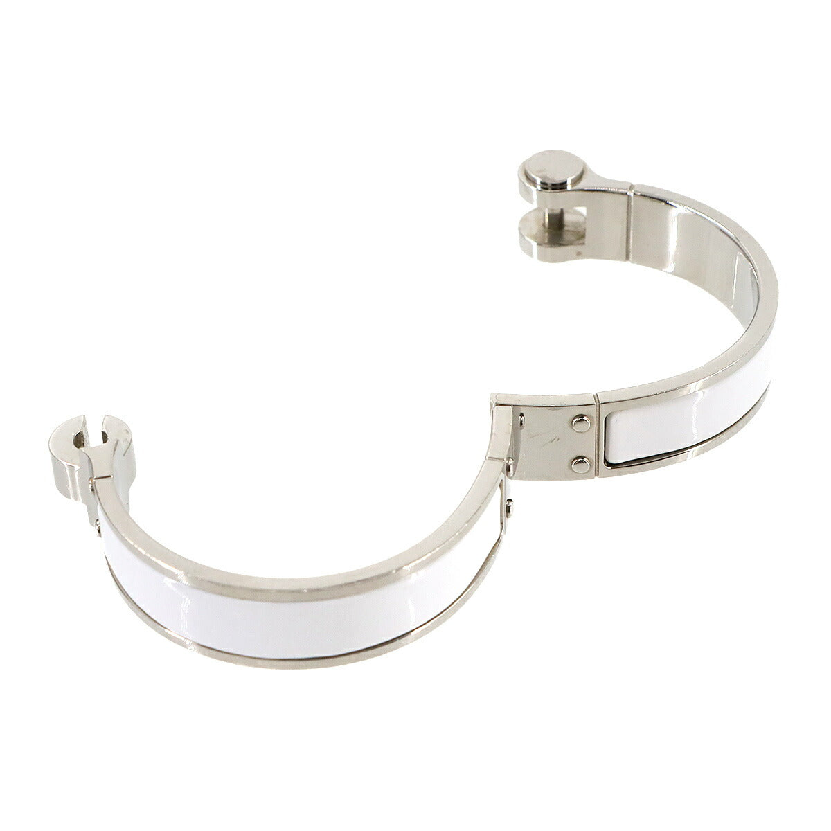 Charniere PM Bracelet Bangle White Silver