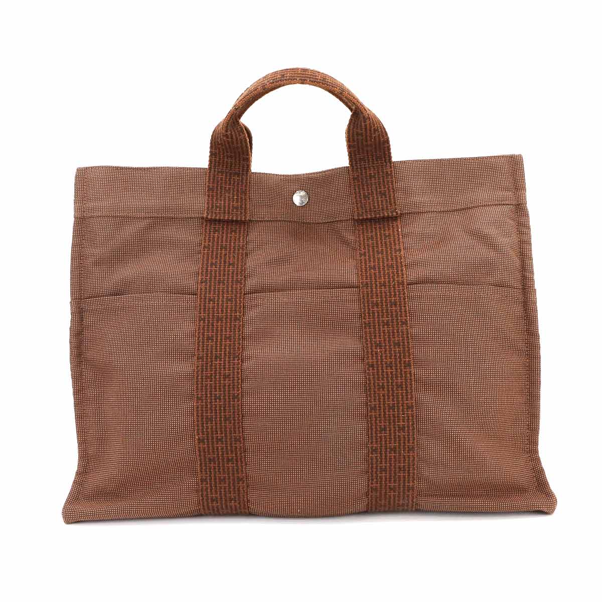 Herline Tote MM Bag Canvas Brown Unisex Purse