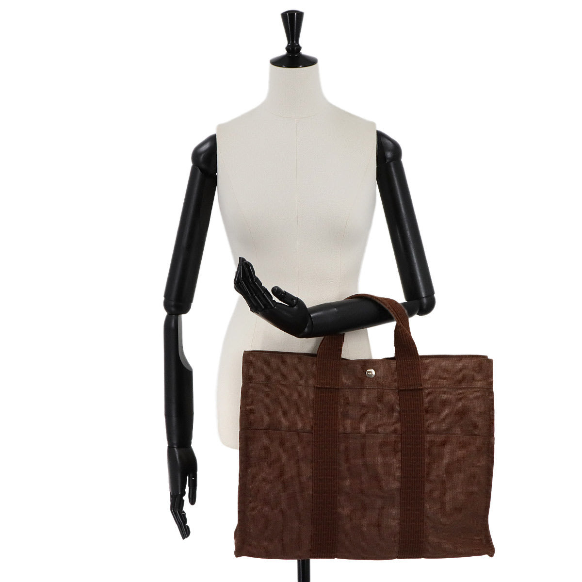 Herline Tote MM Bag Canvas Brown Unisex Purse