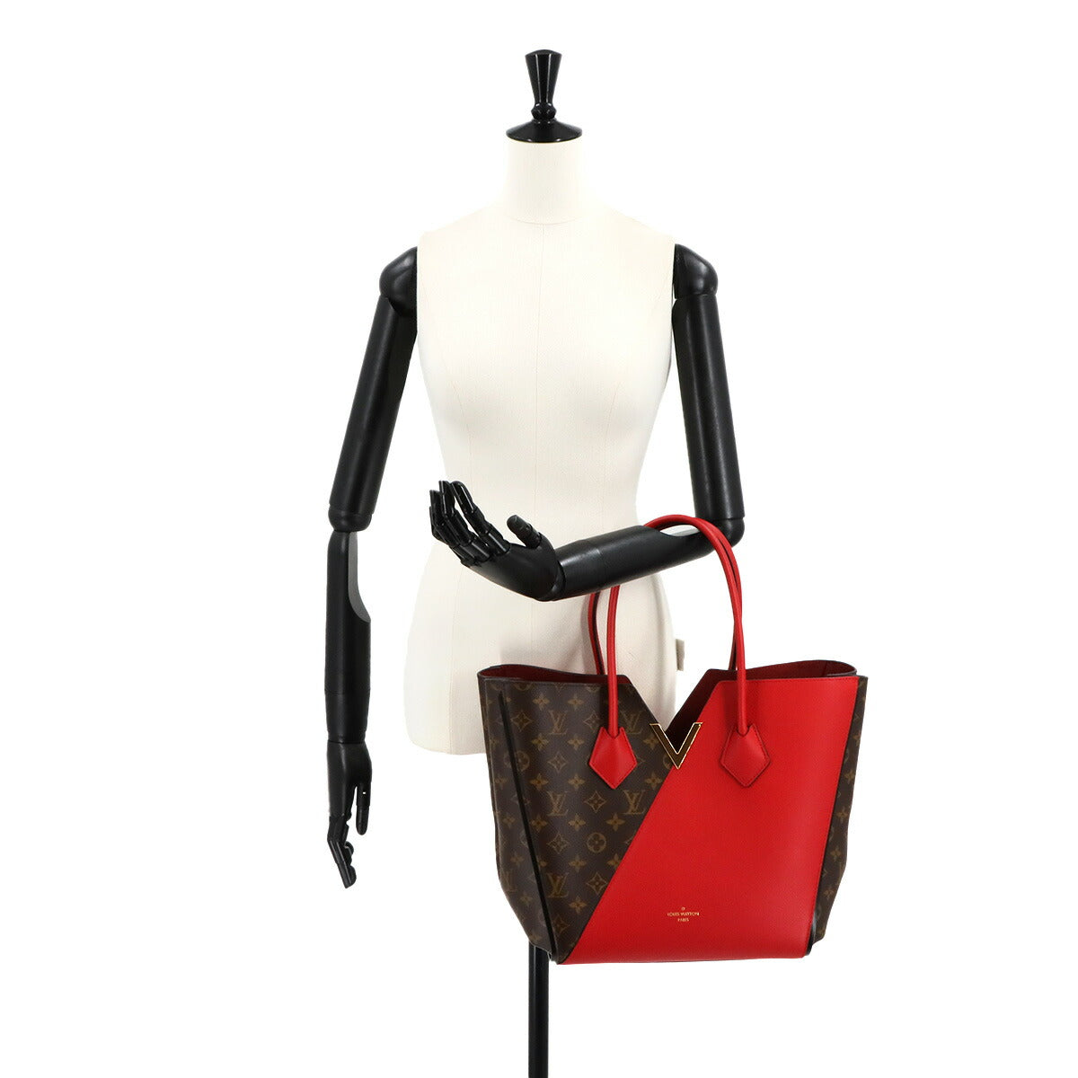 Monogram Kimono MM Tote Bag Leather Cerise M40459 Purse