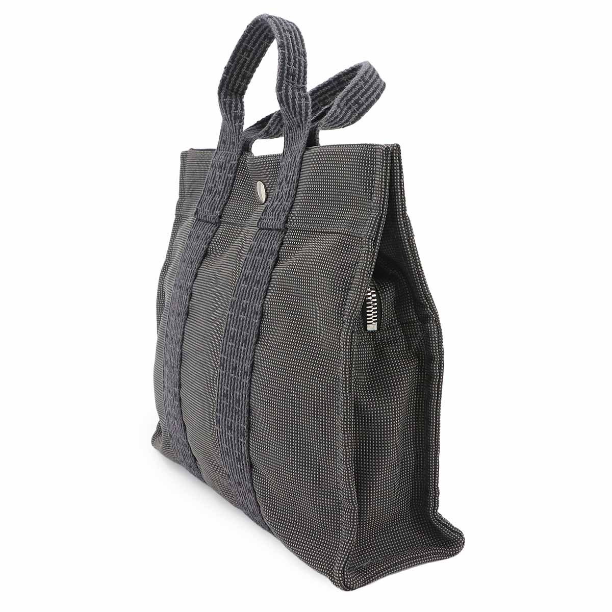 Herline Tote PM Bag Canvas Gray Unisex Purse