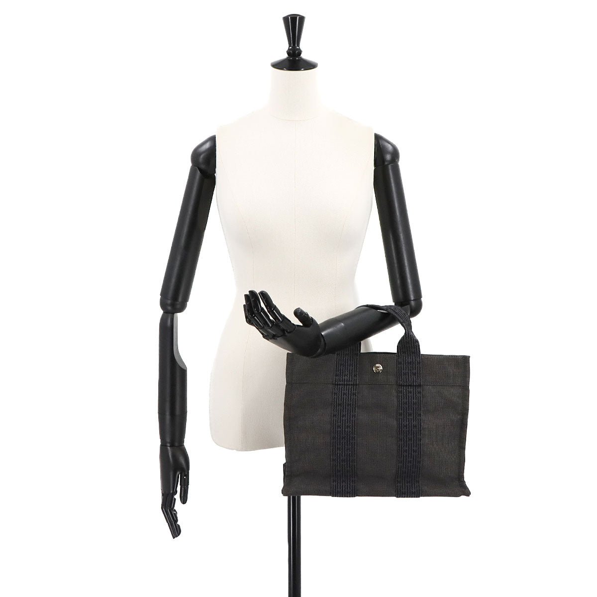 Herline Tote PM Bag Canvas Gray Unisex Purse