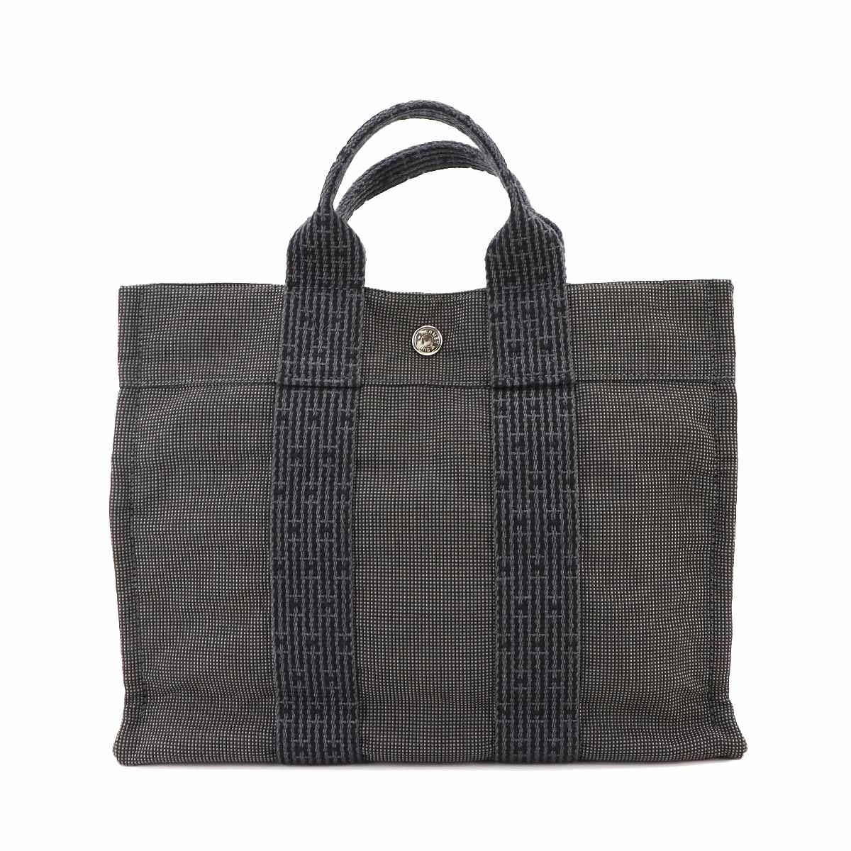 Herline Tote PM Bag Canvas Gray Unisex Purse