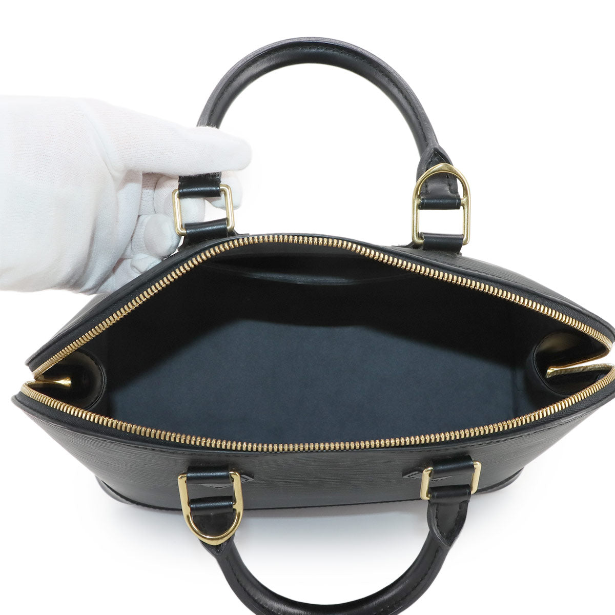 Epi Alma PM Hand Bag Leather Noir Black M52142 Purse