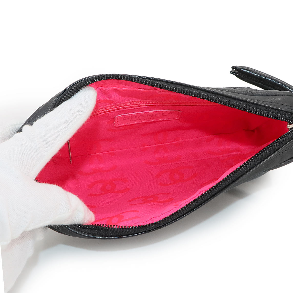 Cambon Line Shoulder Bag Leather Black A25175 Coco Logos