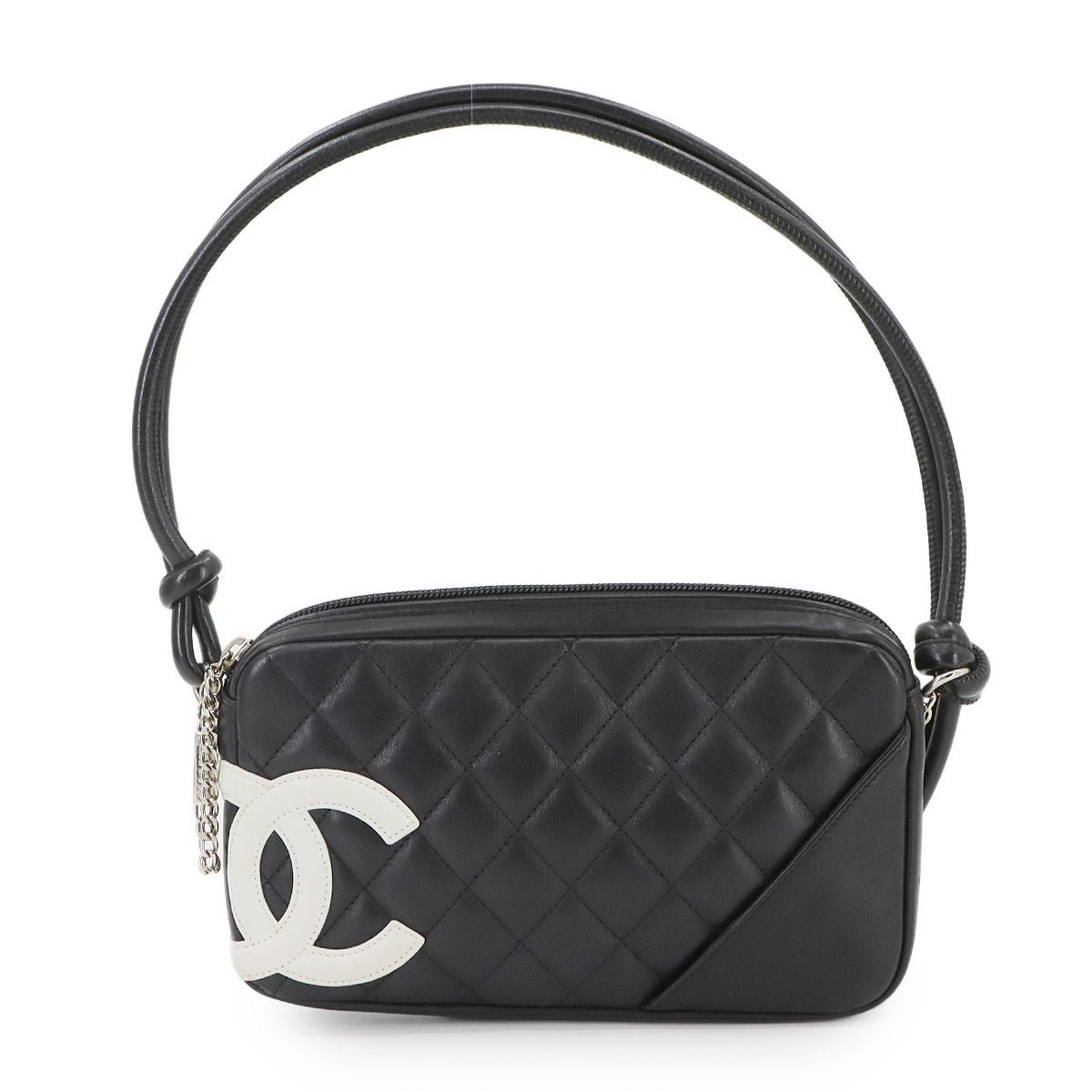 Cambon Line Shoulder Bag Leather Black A25175 Coco Logos
