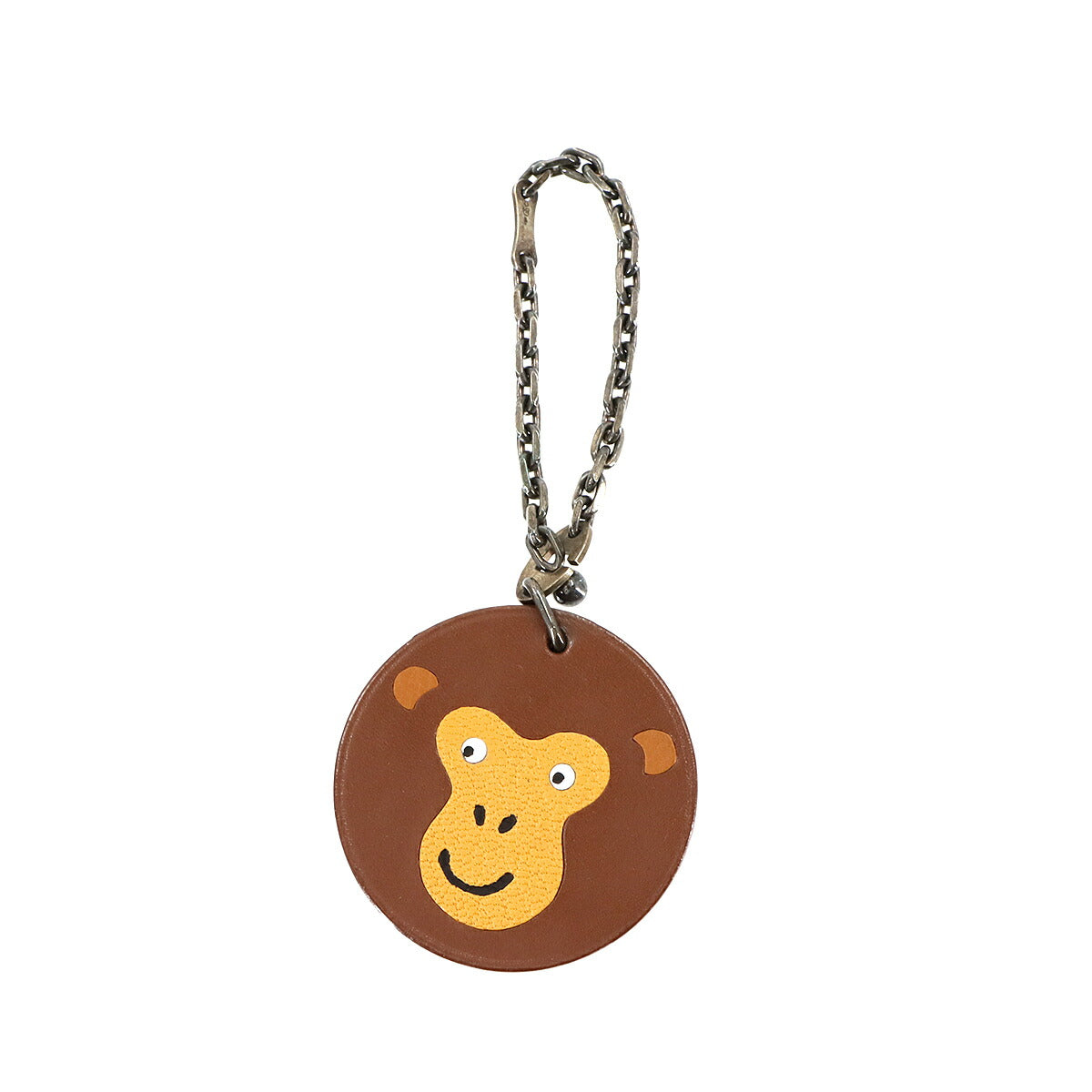 Animal Charm Monkey Leather Brown Accessory