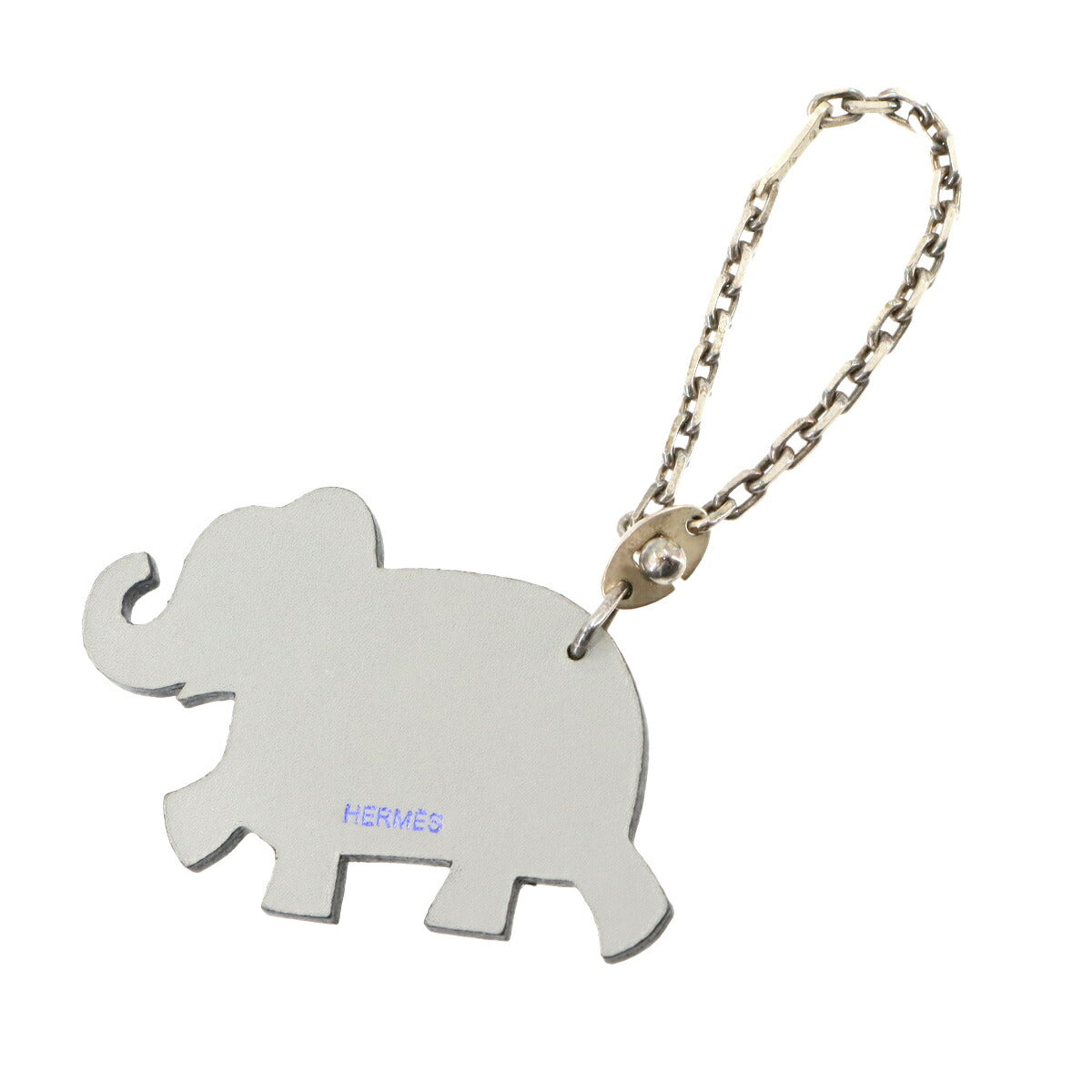 Animal Charm Elephant Leather Purple Gray Accessory