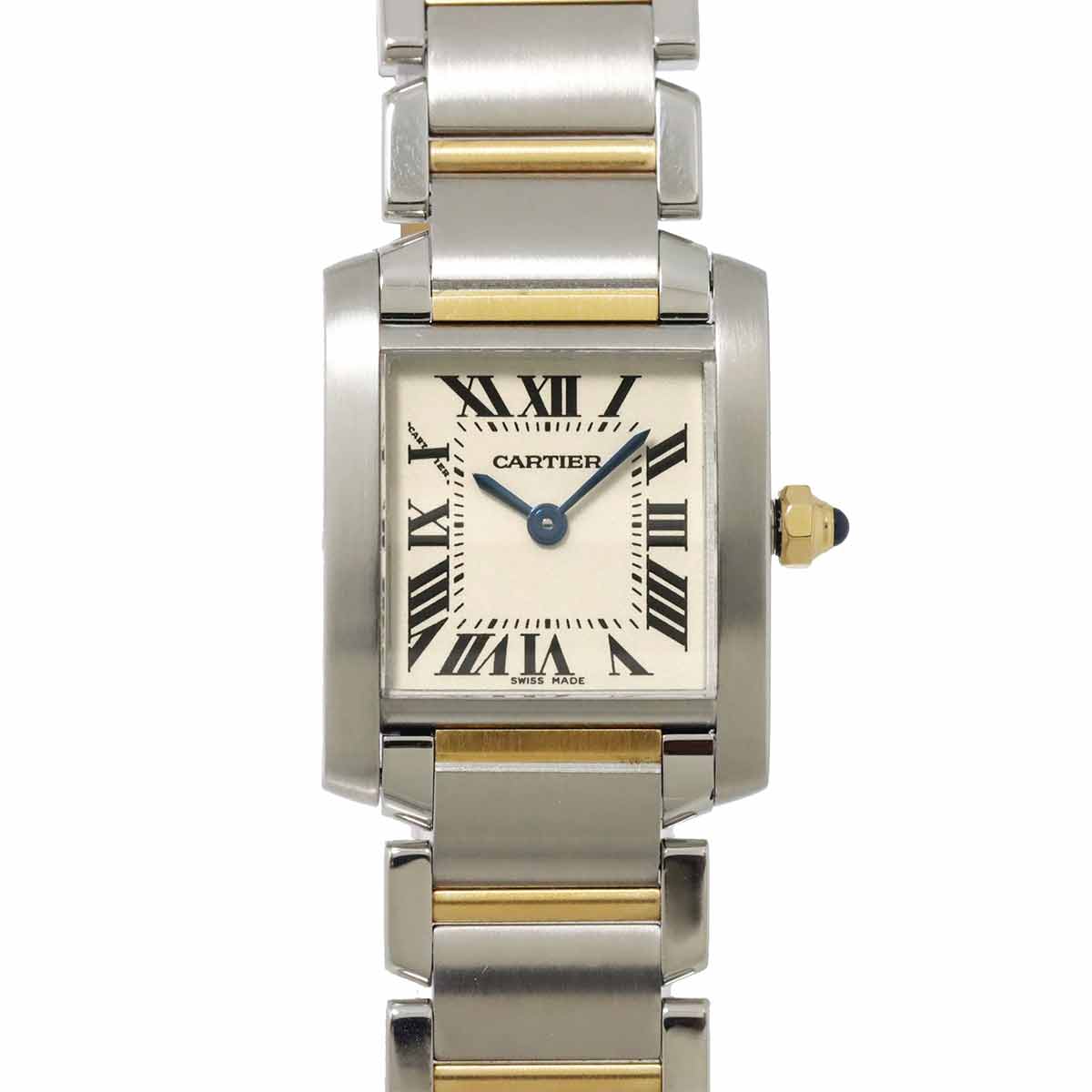 Tank Francaise SM W51007Q4 750 YG Quartz Cream Dial Ladies