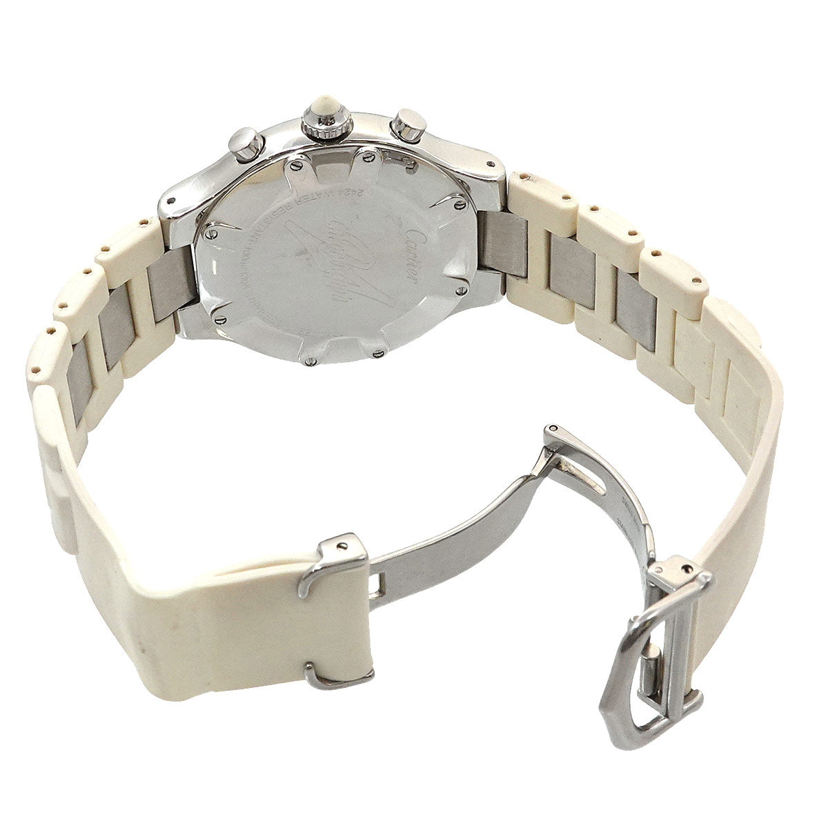 Must 21 Chronoscaph W10184U2 Date Quartz White Dial Mens