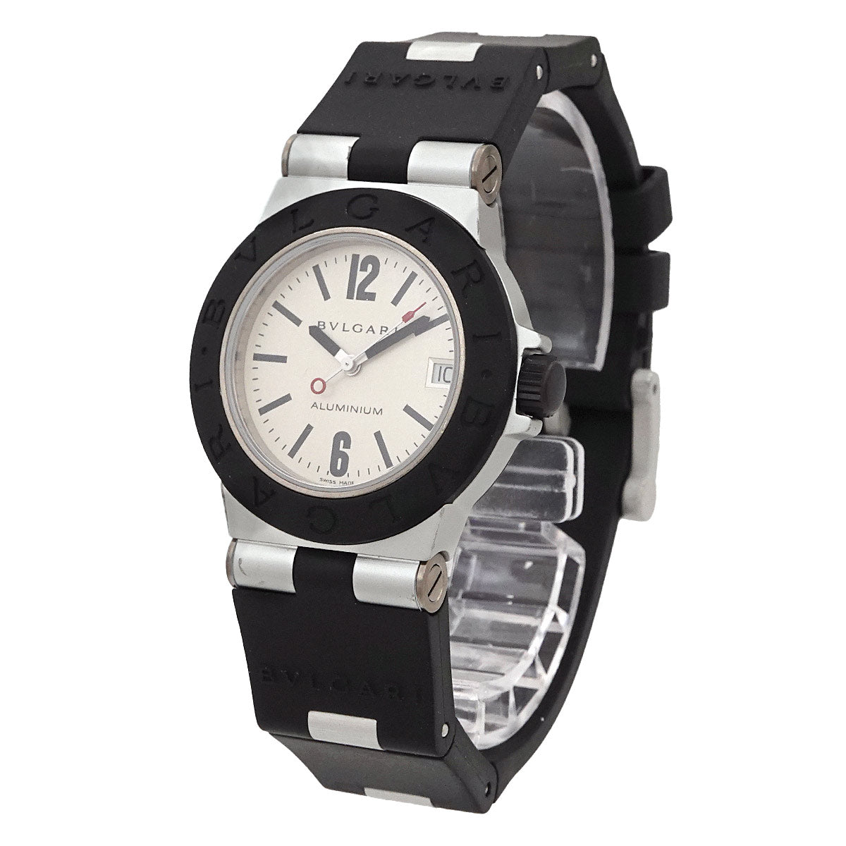 Aluminum AL32TA Date Quartz Silver Dial Boys Watch