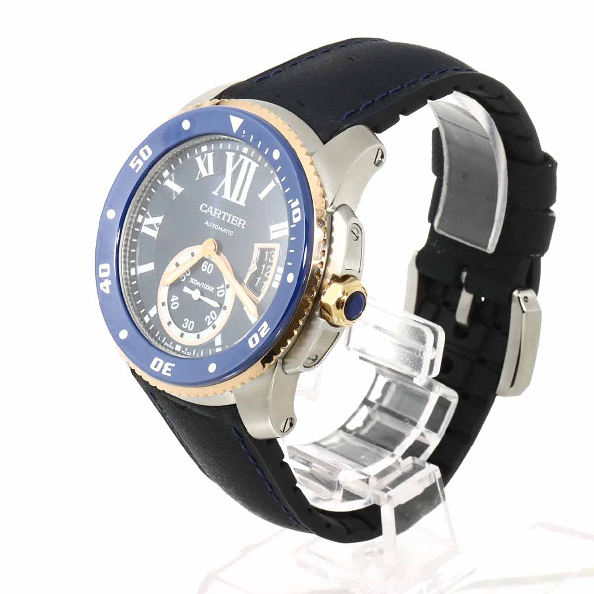 Calibre de cartier diver W2CA0008 Blue Dial 750 PG Mens