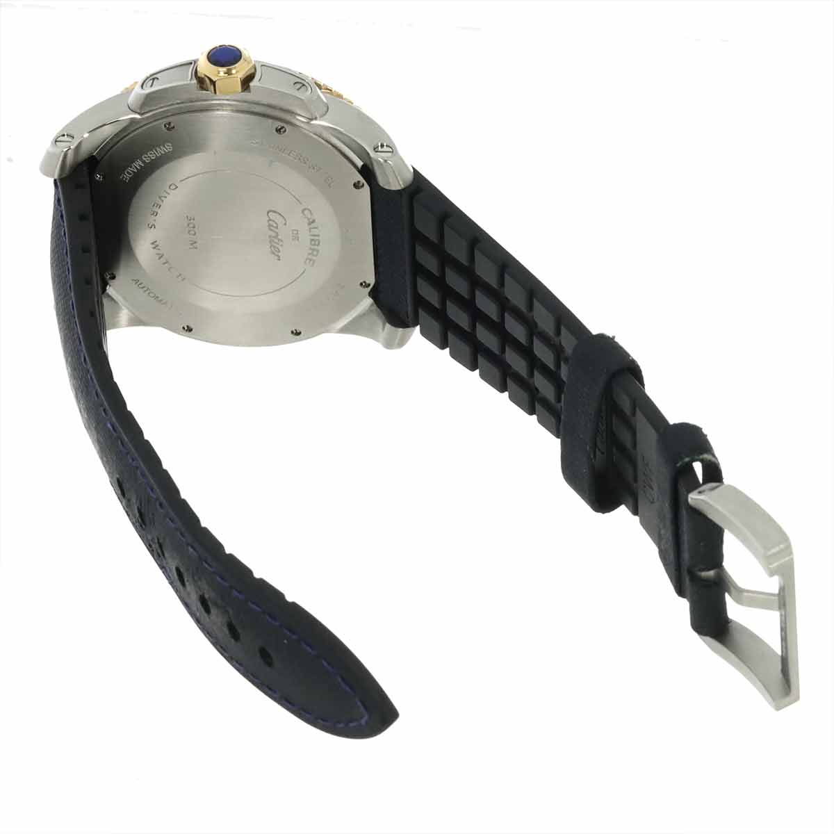 Calibre de cartier diver W2CA0008 Blue Dial 750 PG Mens