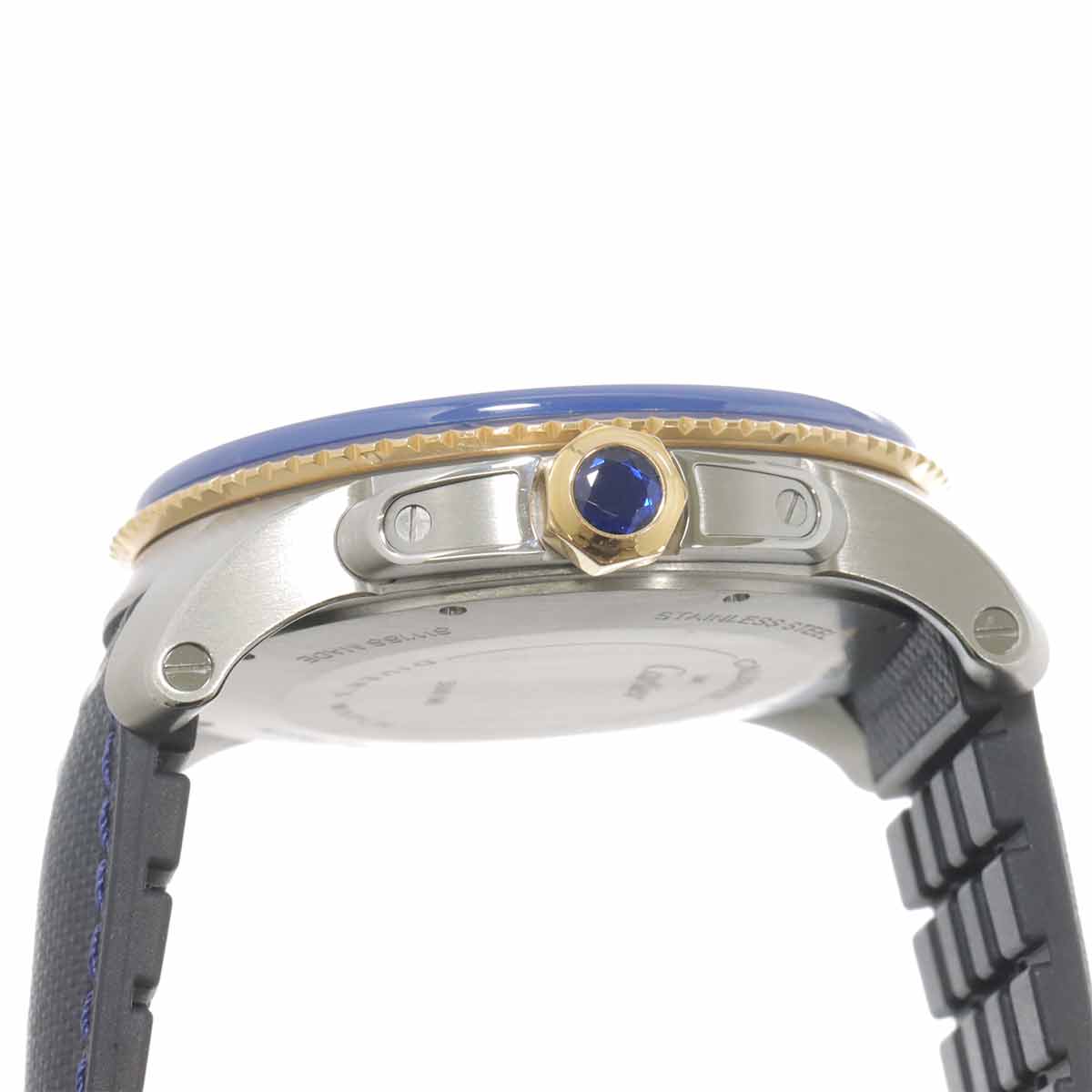 Calibre de cartier diver W2CA0008 Blue Dial 750 PG Mens