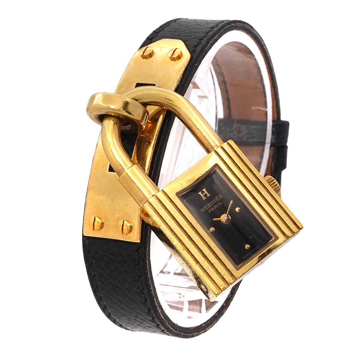 KELLY Watch Quartz Black Dial Leather Ladies Watch