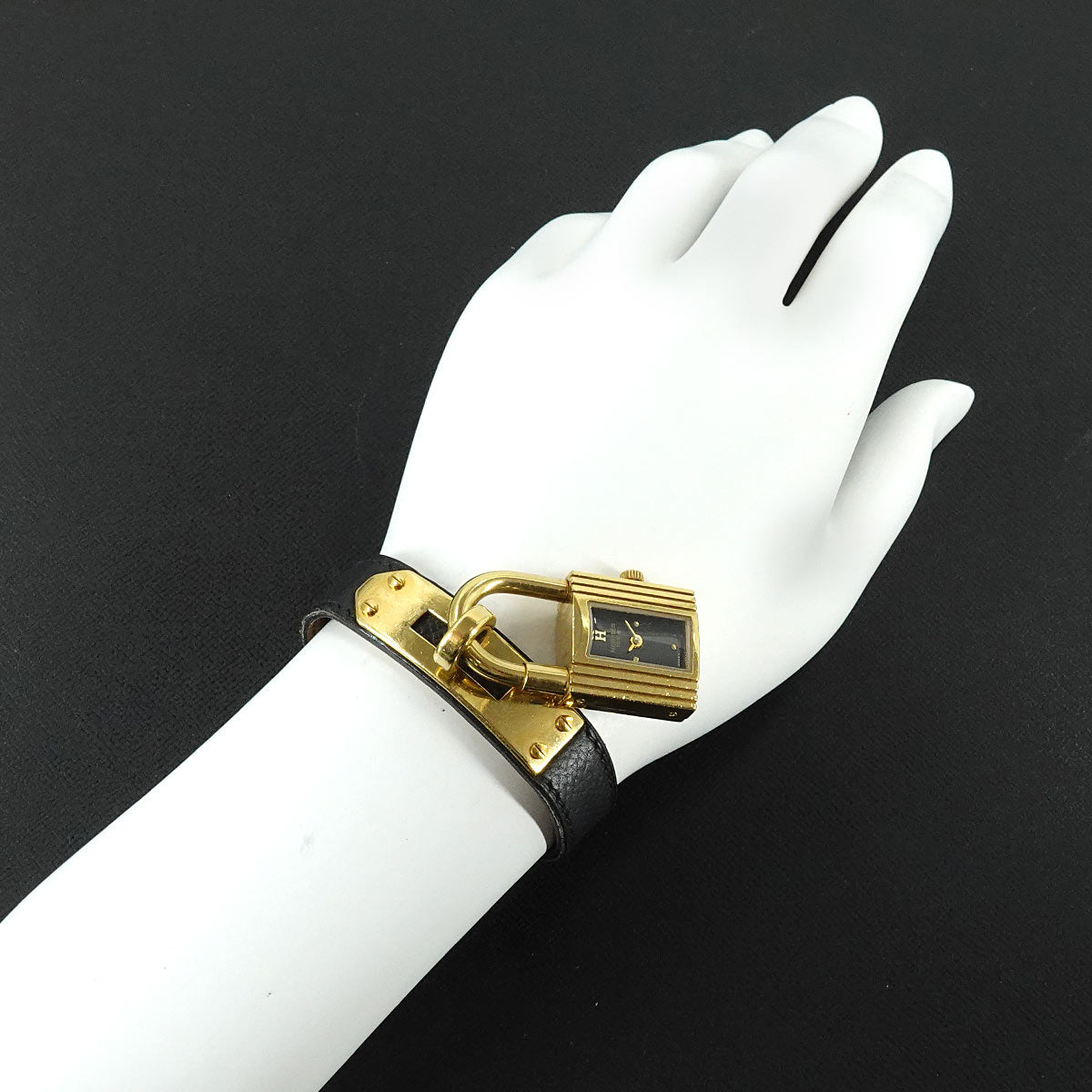 KELLY Watch Quartz Black Dial Leather Ladies Watch