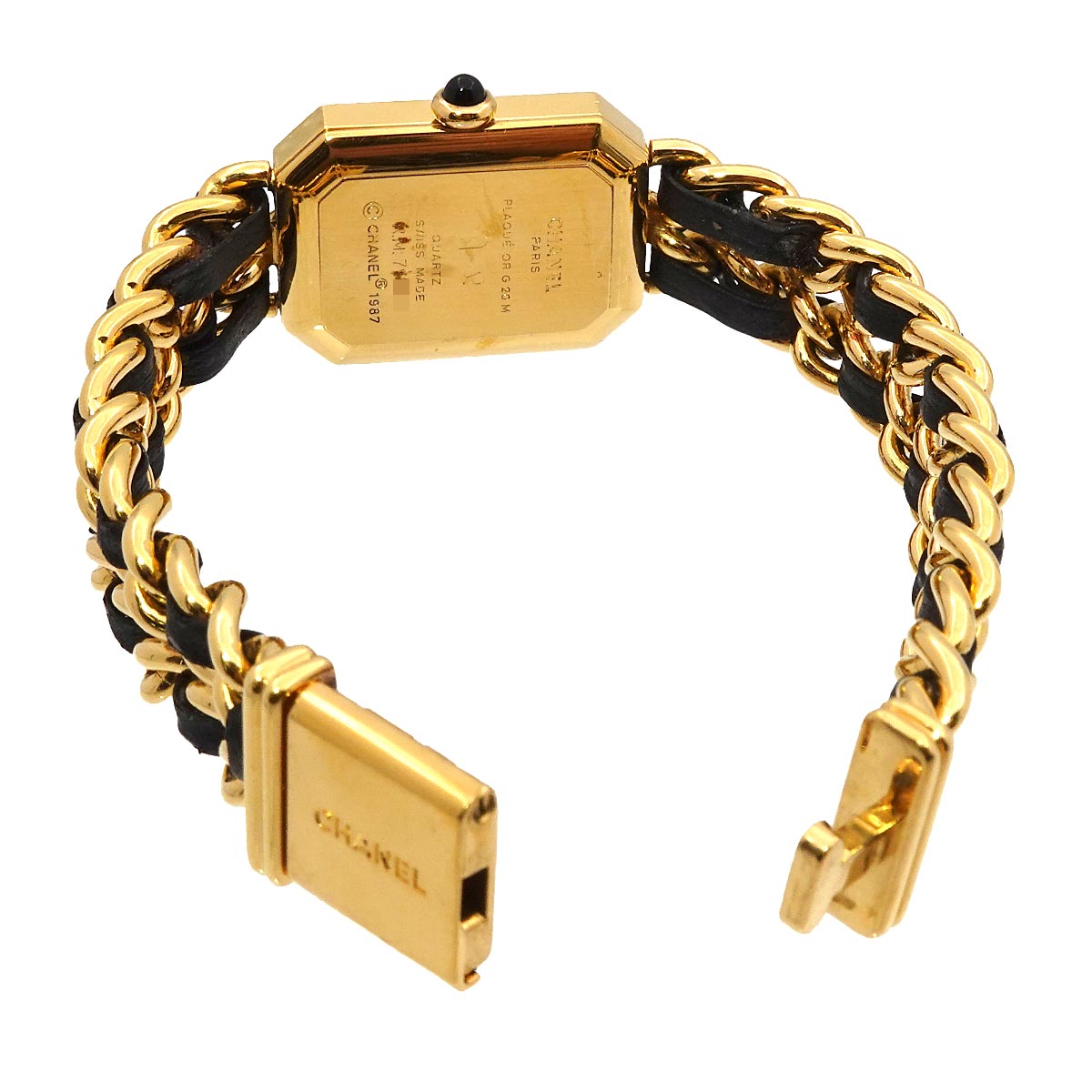 Premiere Size L H0001 Vintage Quartz Black Dial Ladies Watch