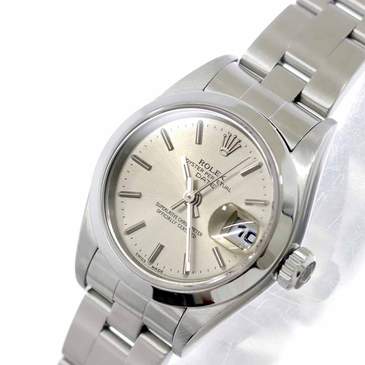 Oyster perpetual Date 79160 Serial P Silver Dial Ladies Watch