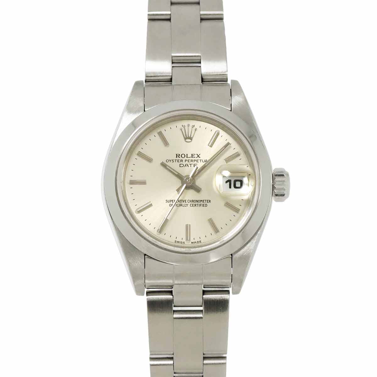 Oyster perpetual Date 79160 Serial P Silver Dial Ladies Watch