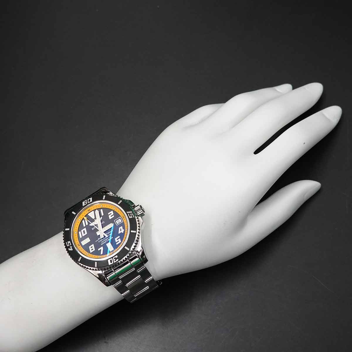 Super Ocean 42 A17364 Date Automatic Black Dial Mens Watch