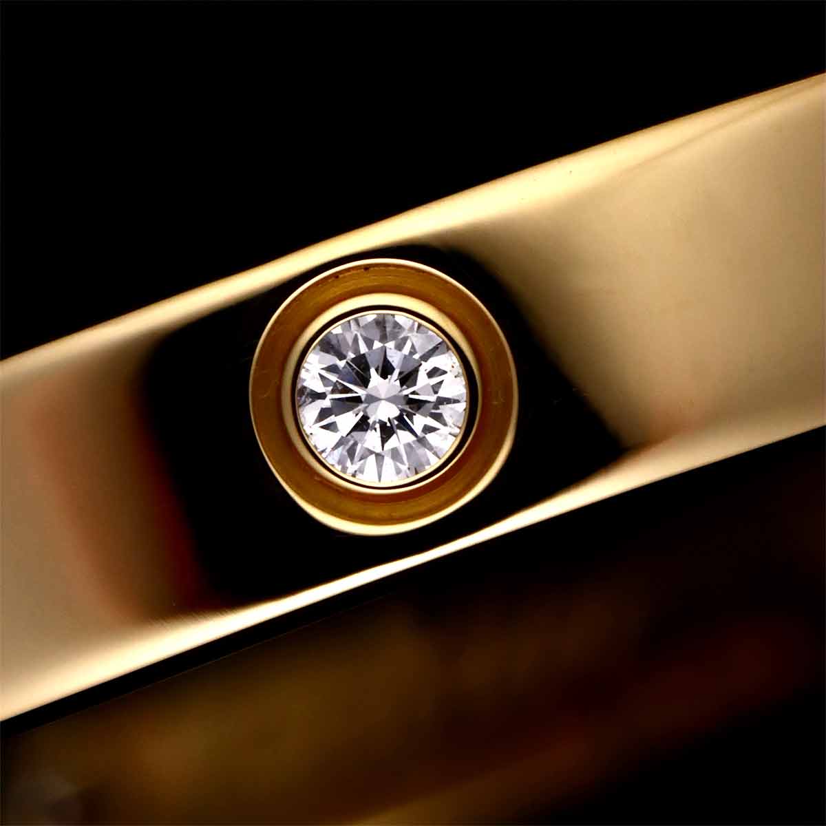 Love Bracelet Diamond 4P Bangle 18K YG 750 Size18